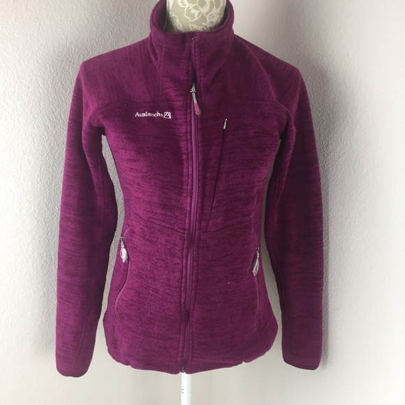 Avalanche Sweaters - Avalanche zip up sweater cardigan pink medium